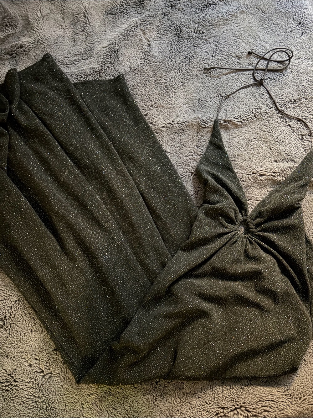 90s vintage cache whimsy halter dress with keyhole detail